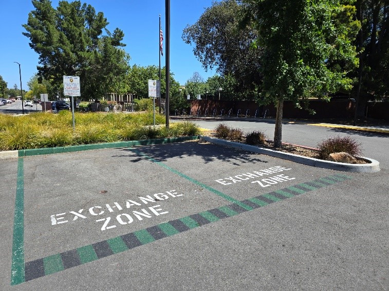 Exchange Zone parking spaces at Public Safety